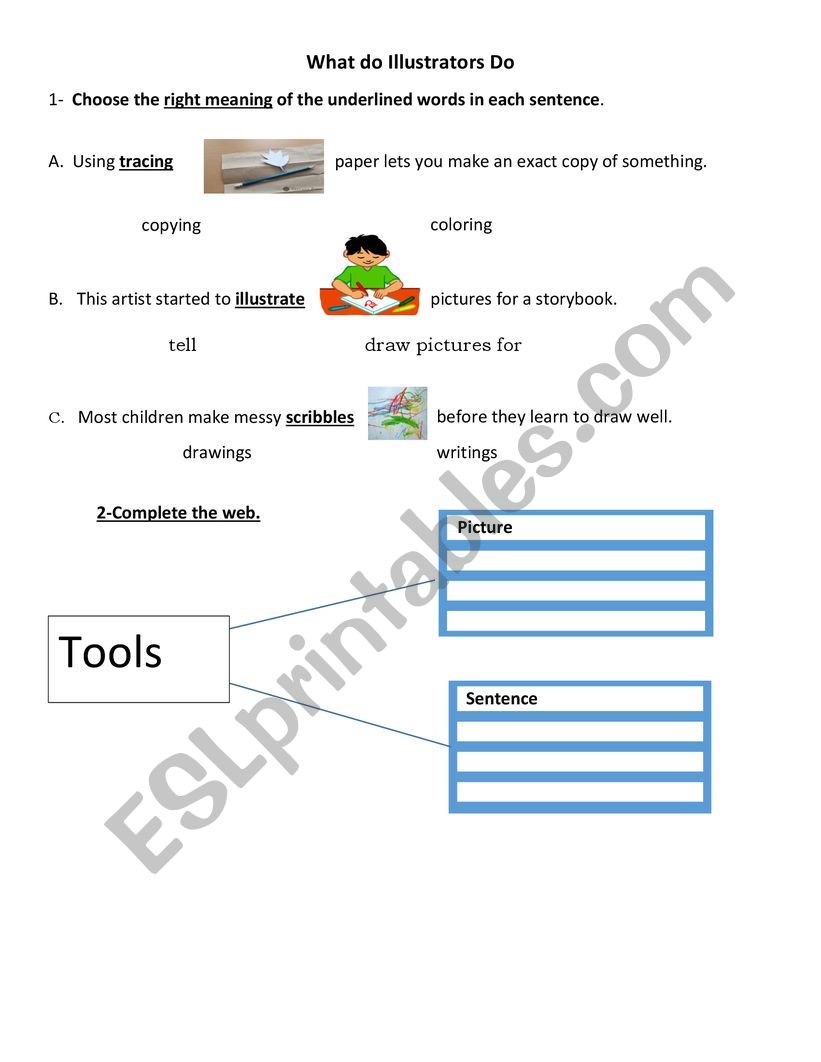 Vocab worksheet