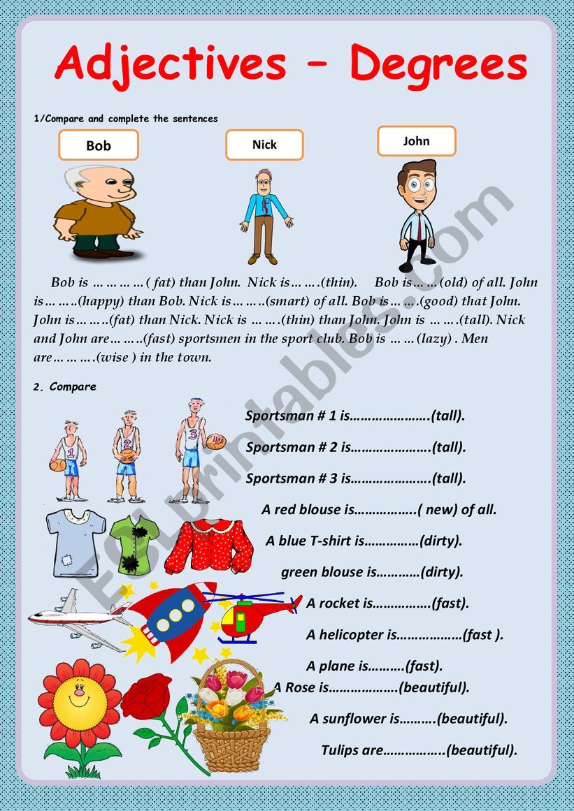 degrees-of-comparison-of-adjectives-exercises-worksheets-free-printable-adjectives-worksheets