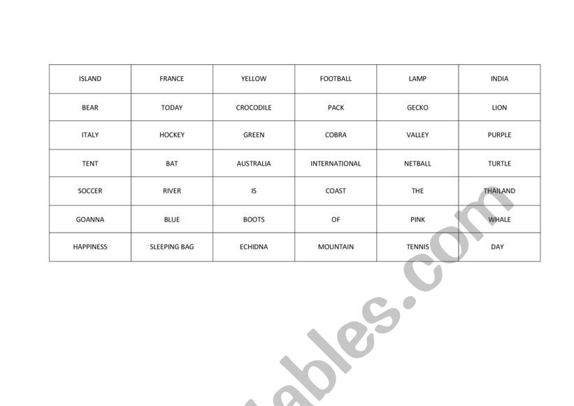 crossoff worksheet