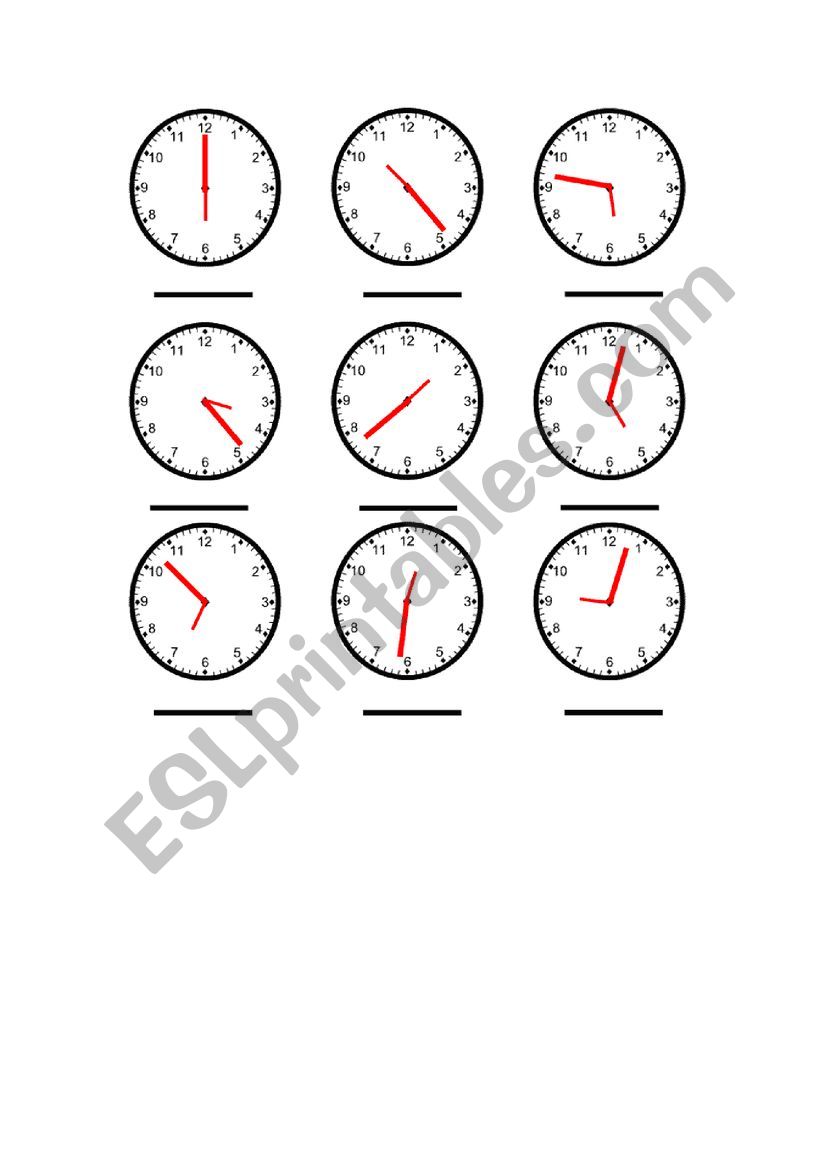 what time is it? worksheet