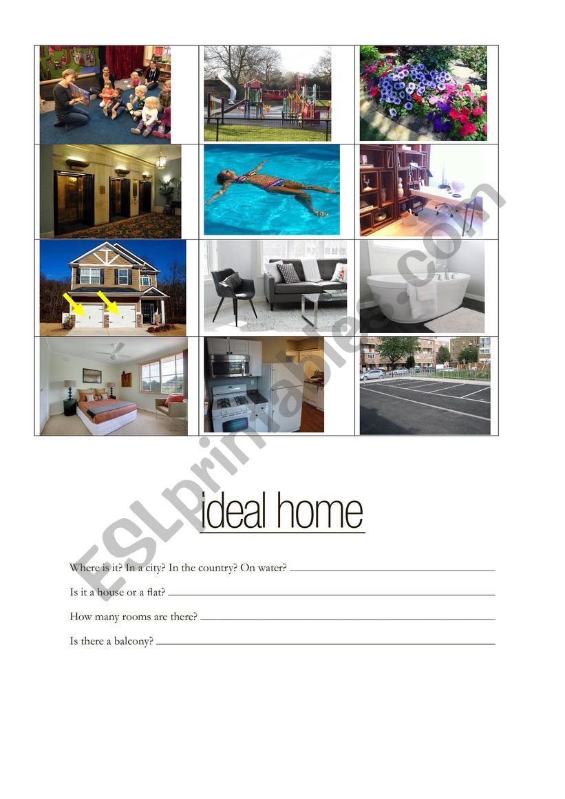 Your Ideal home worksheet