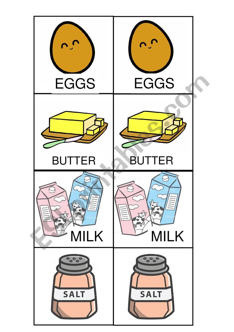 Waffles memory game  worksheet