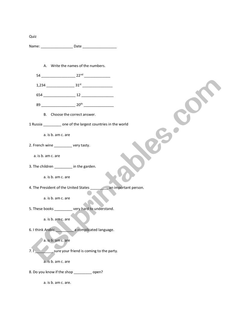 Dc1 quiz worksheet