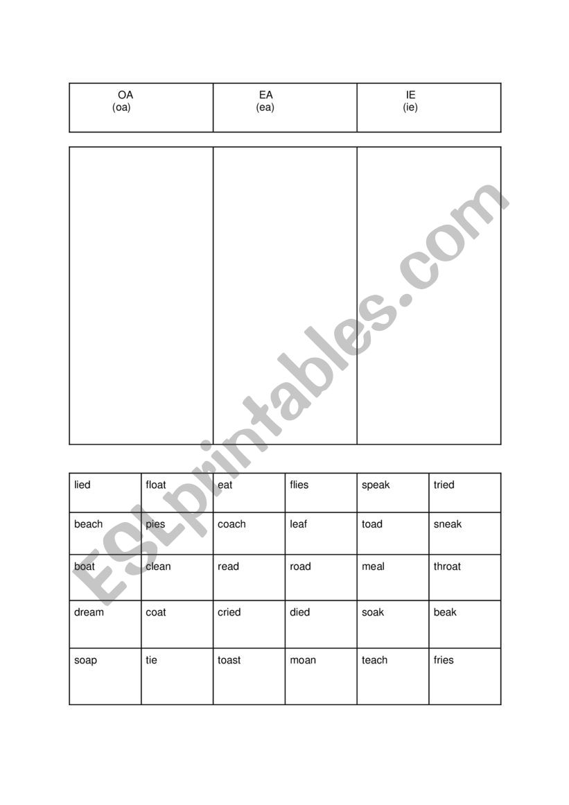 vowels worksheet