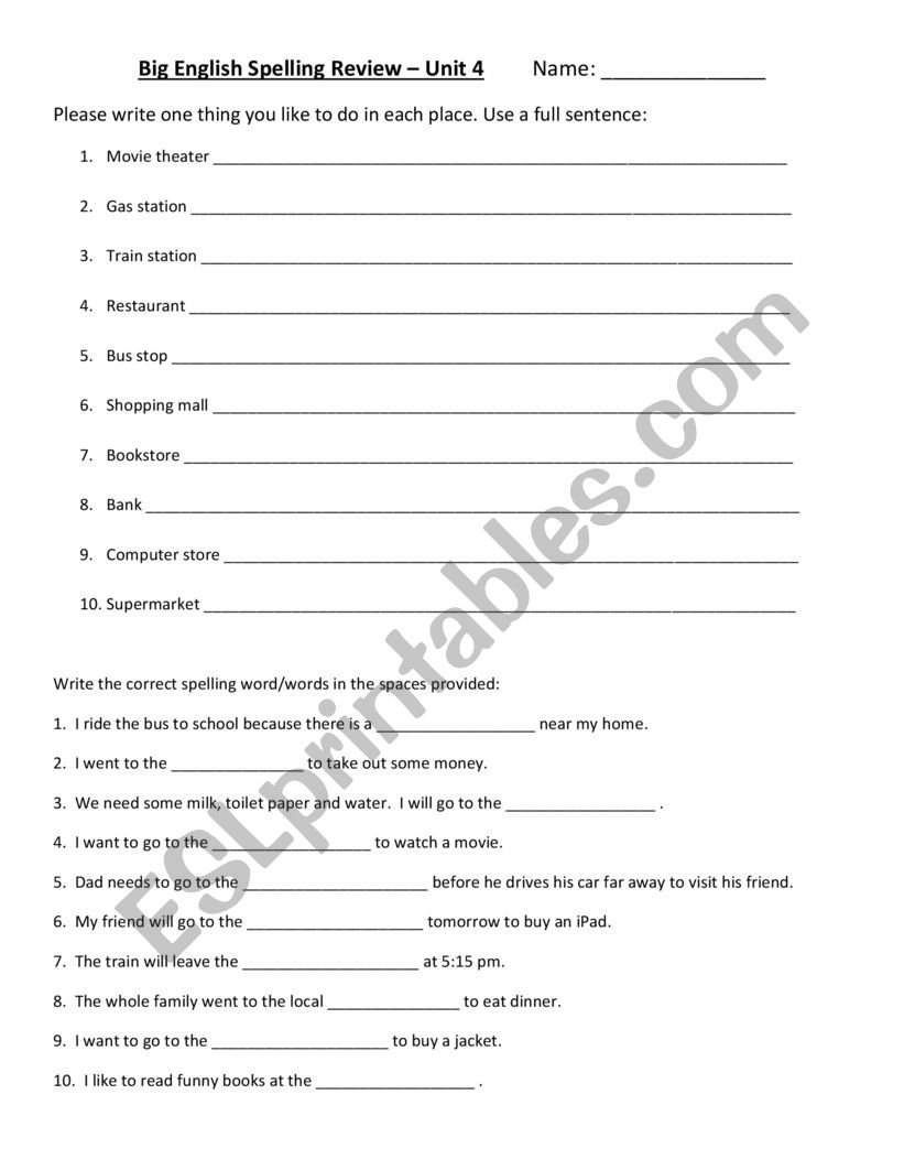 In my House  worksheet