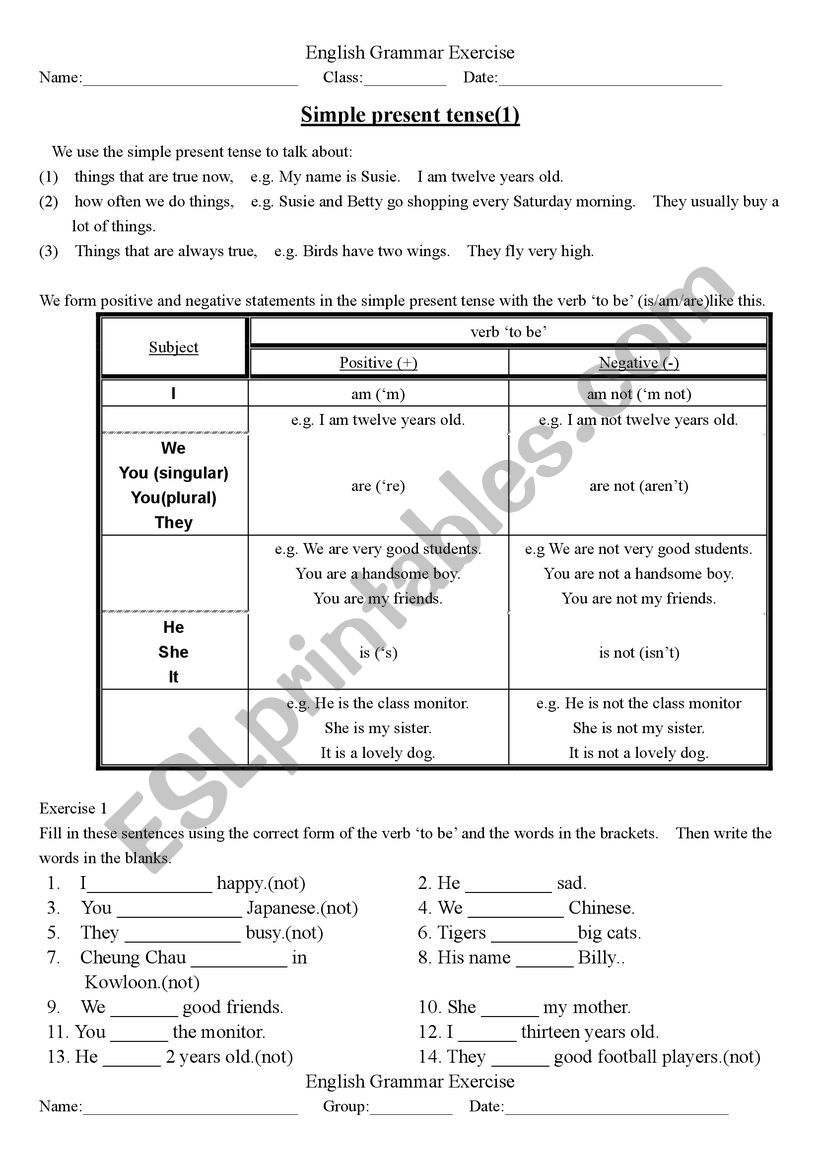 thrid Person  worksheet