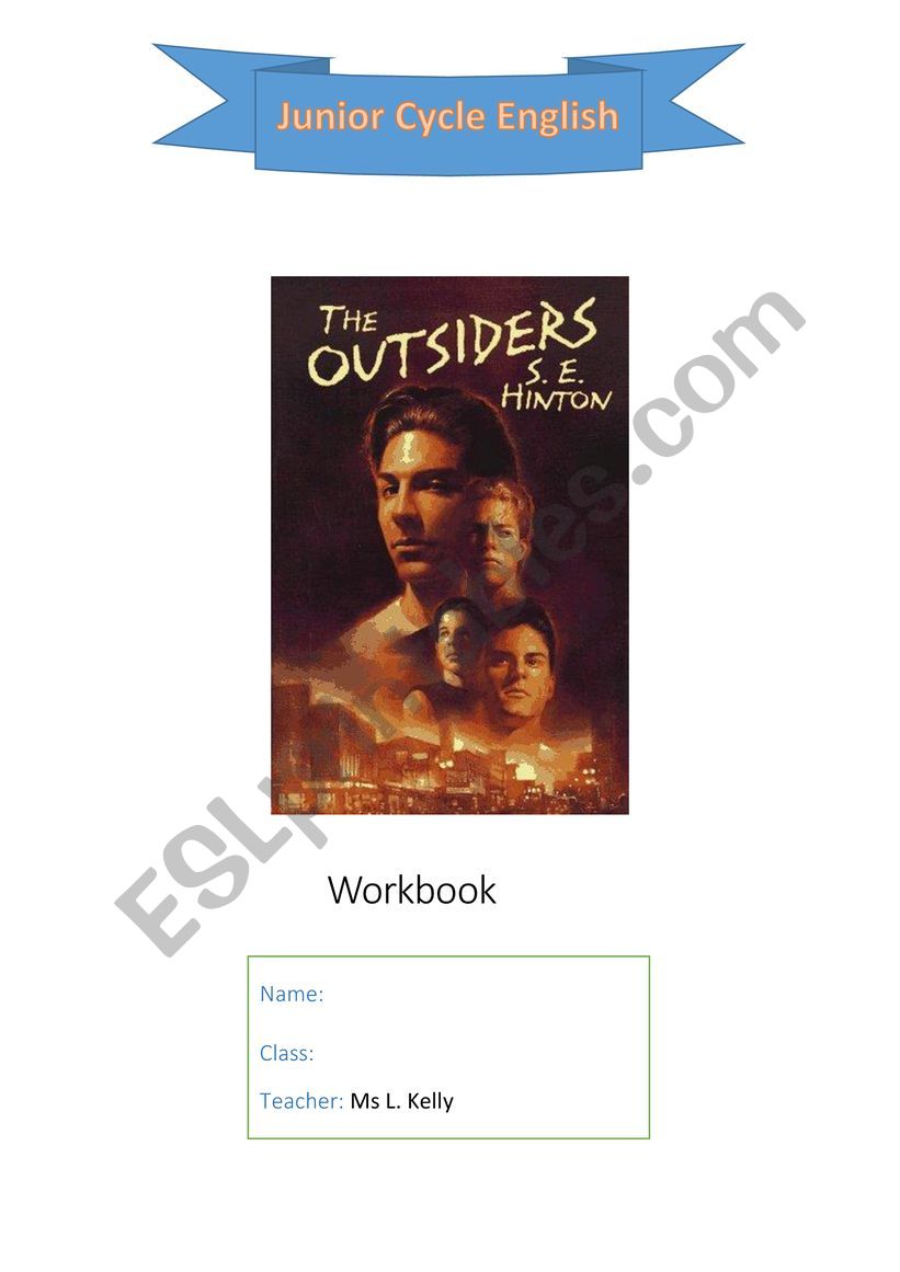 The Outsiders Workbook worksheet