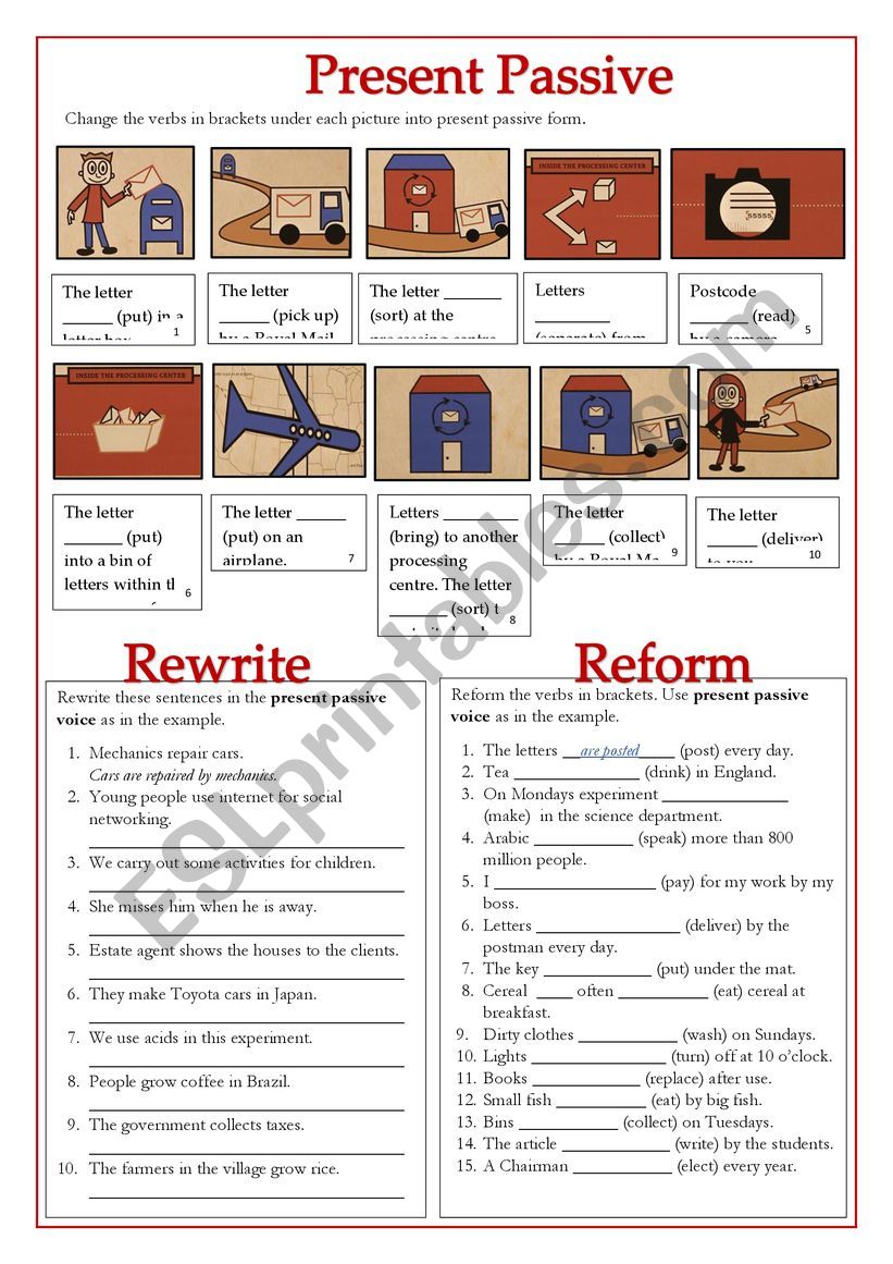 Passive voice worksheet