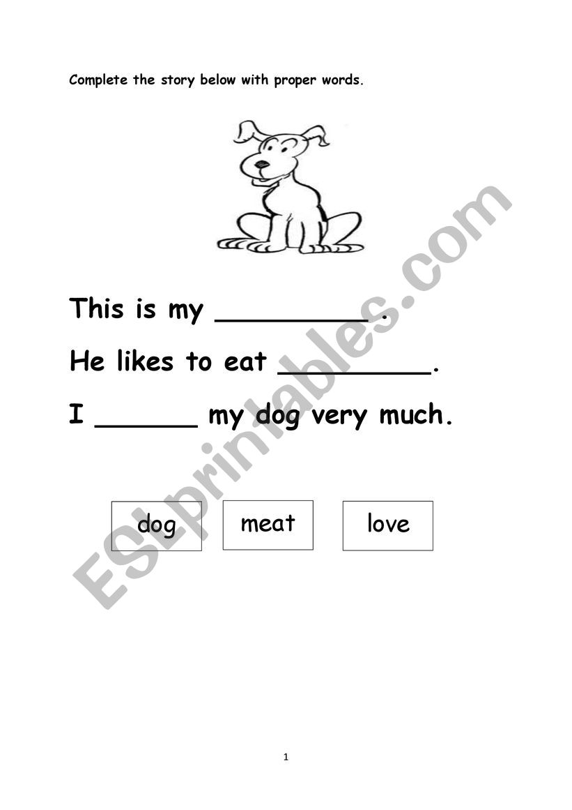 Reading worksheet