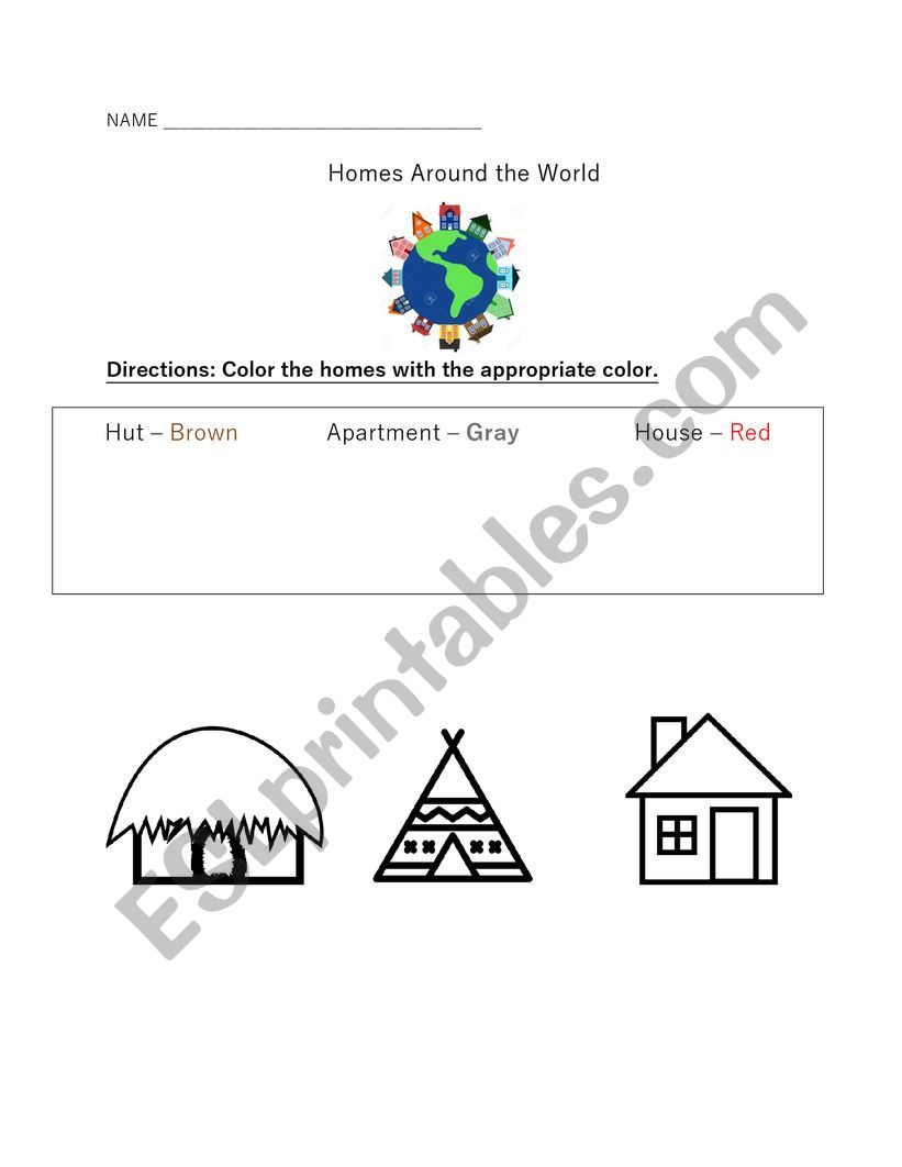 homes  worksheet