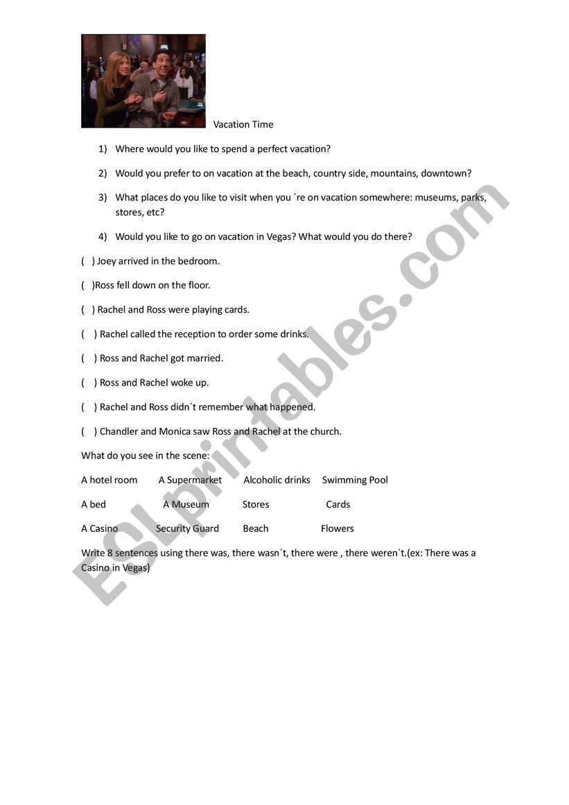 Friends Season 5 Episode 24 worksheet