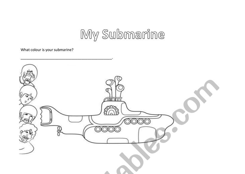 My submarine worksheet