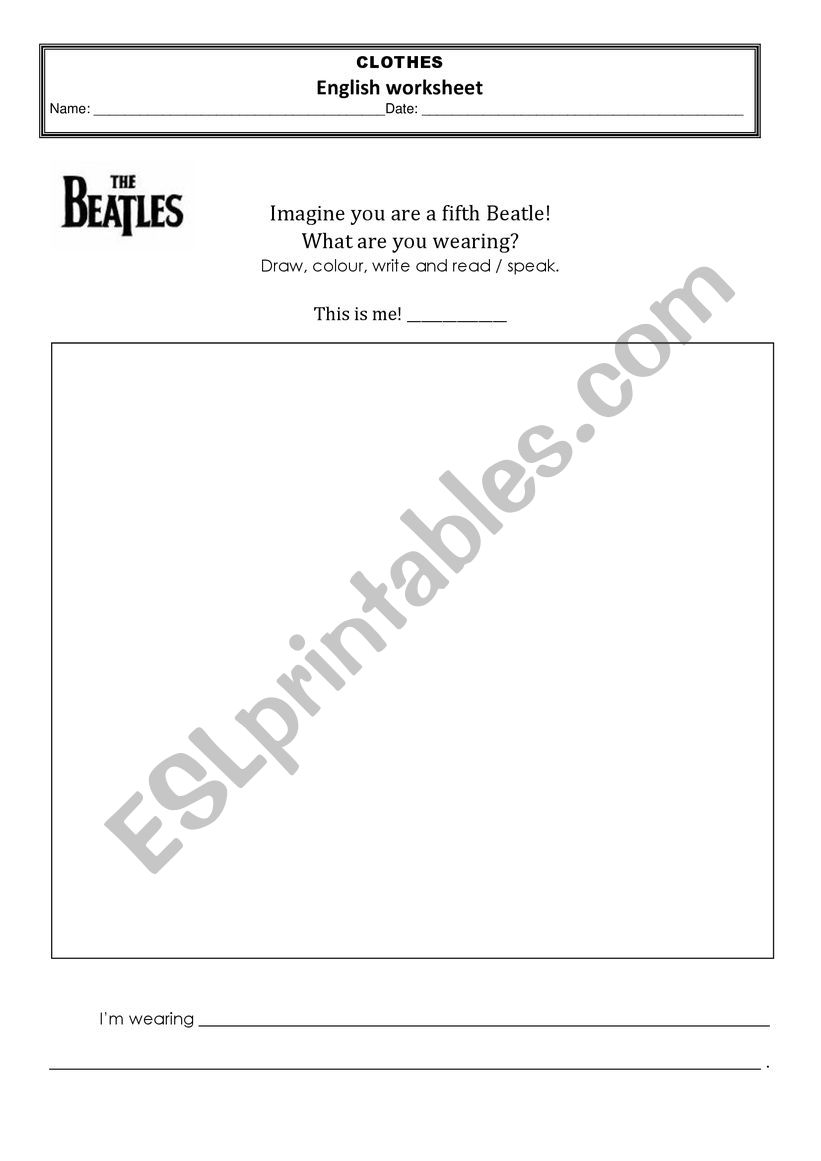 Fifth Beatle worksheet