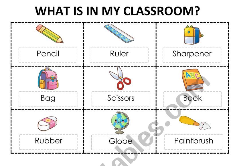 What is in my classroom worksheet