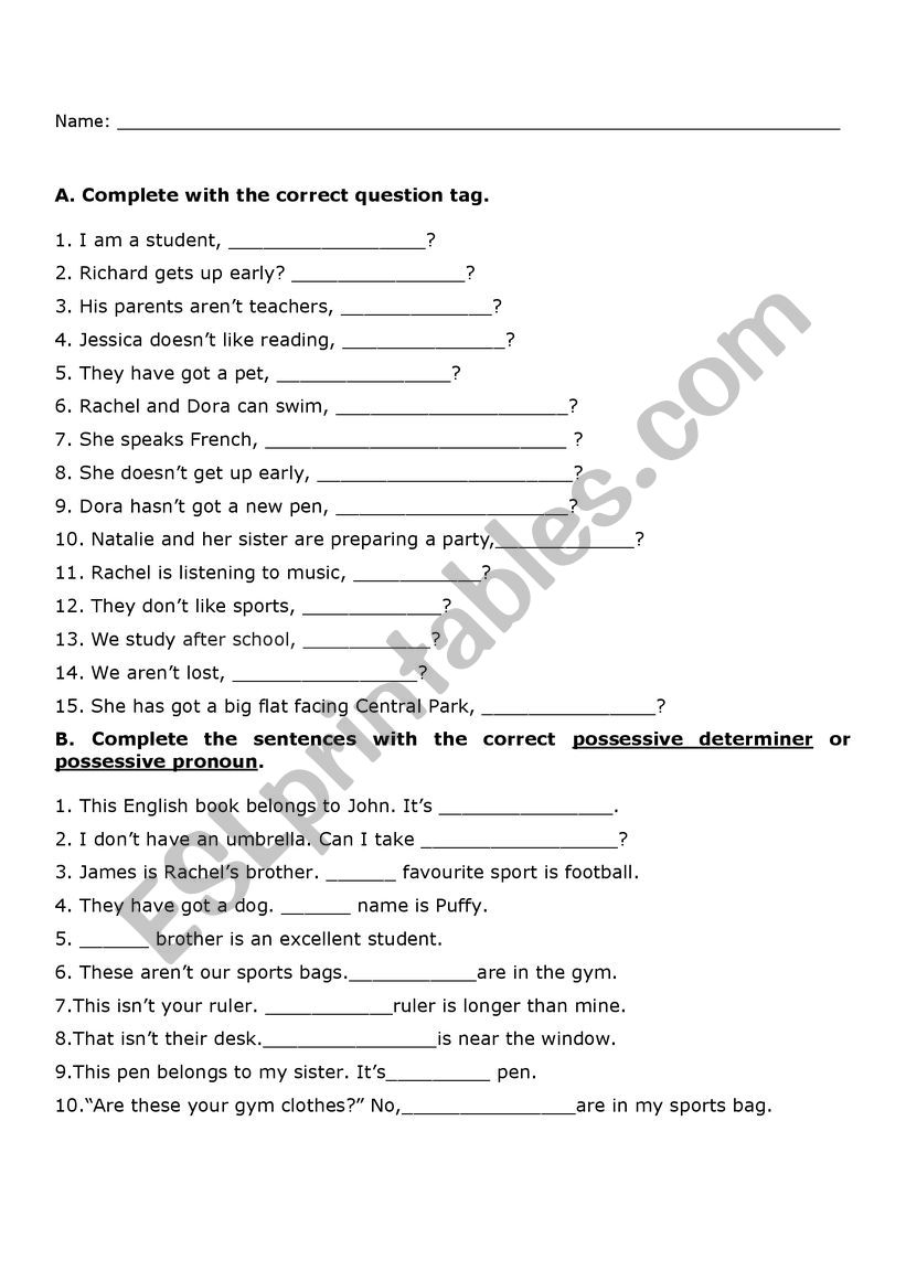 Grammar exercises worksheet