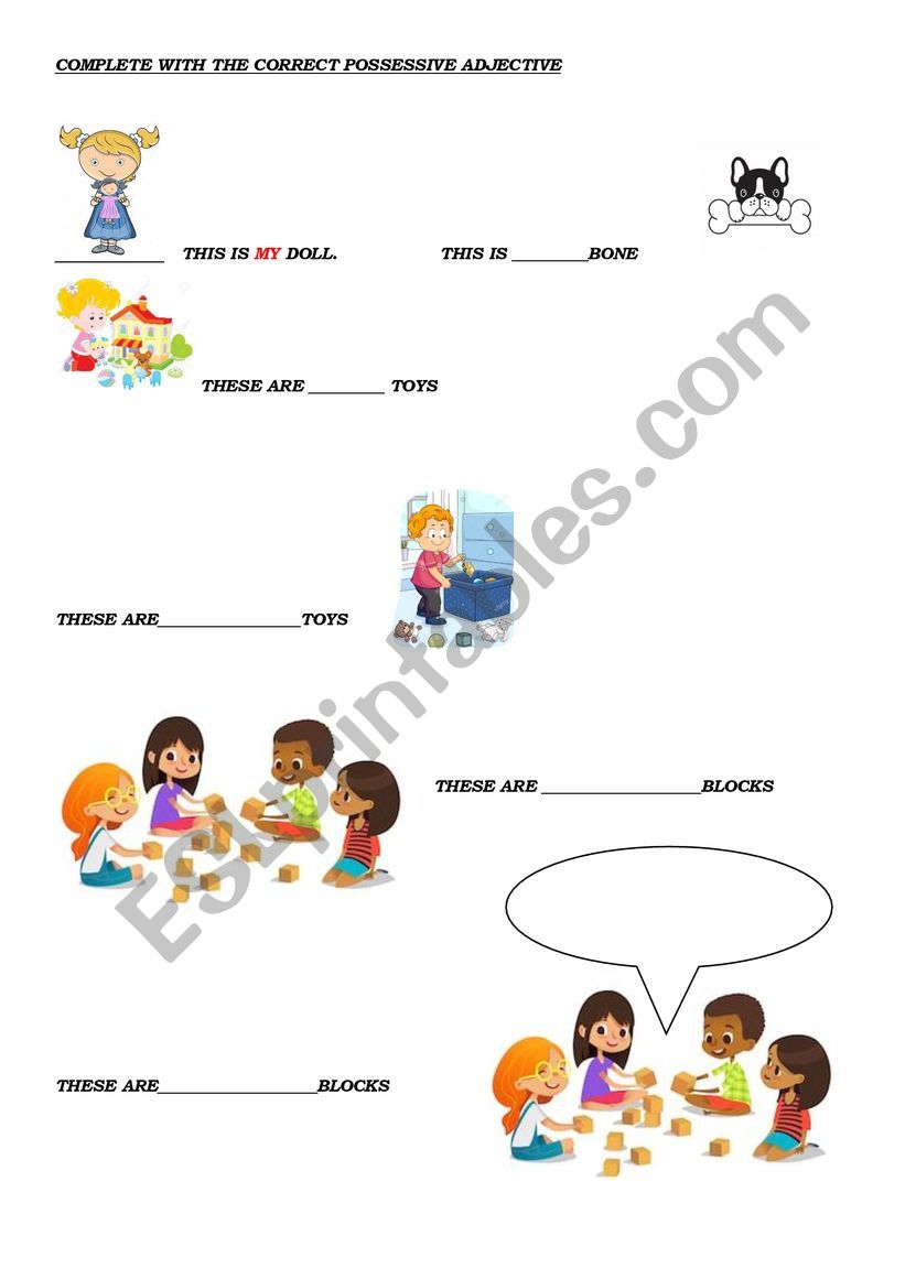 Possessives adjectives worksheet