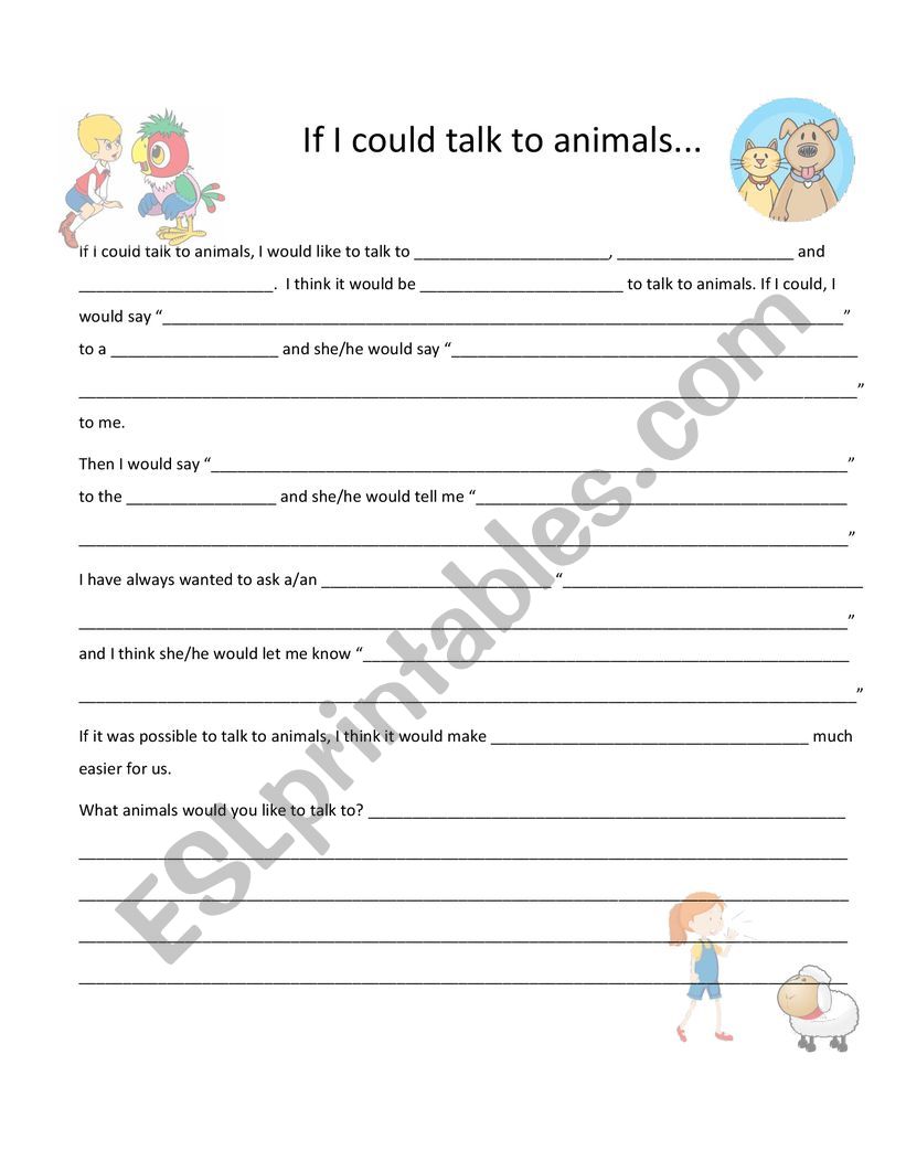 essay if animals could talk