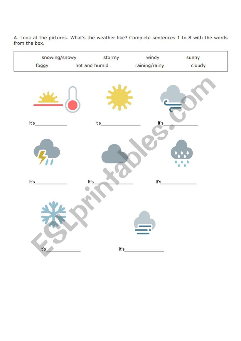 weather  worksheet