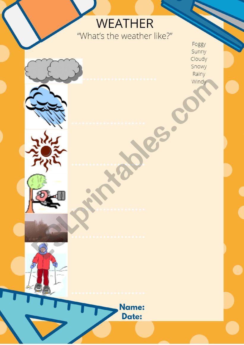 Weather form worksheet