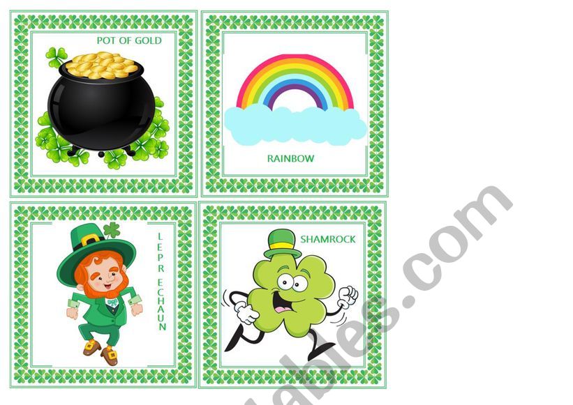 st patricks day flashcards