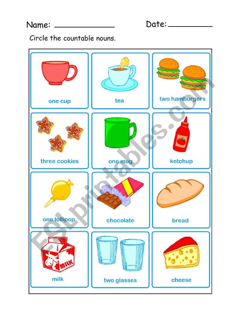 Countable Noun ESL Worksheet By Maiyamin