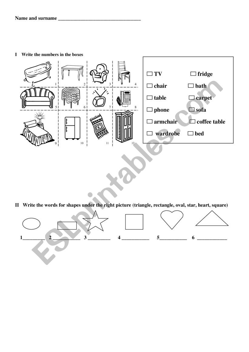 TEST worksheet