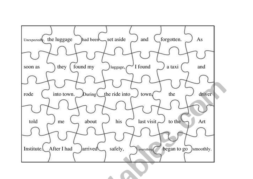 PUZZLE CONNECTORS 2 worksheet