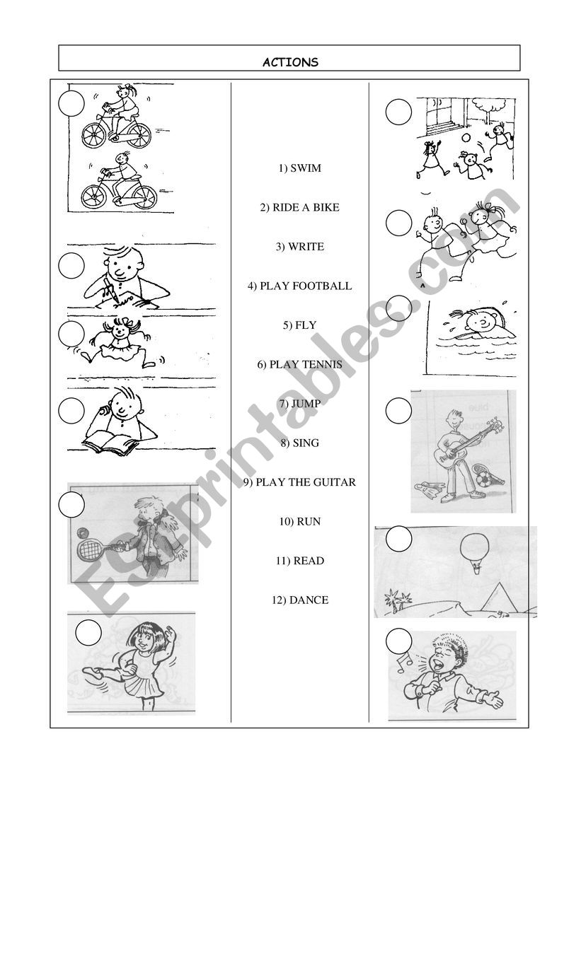 What can you do? worksheet