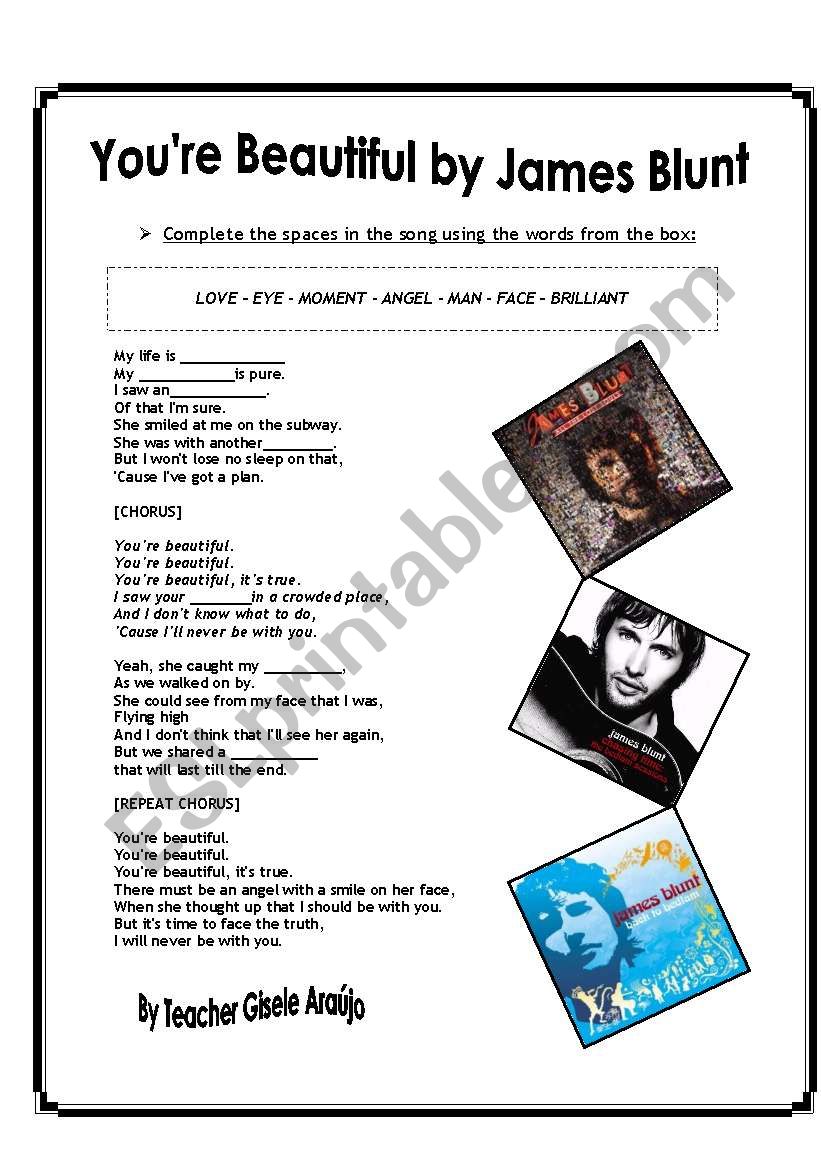 James Blunt – You're Beautiful Lyrics