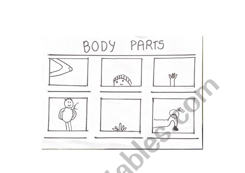 Body parts worksheet