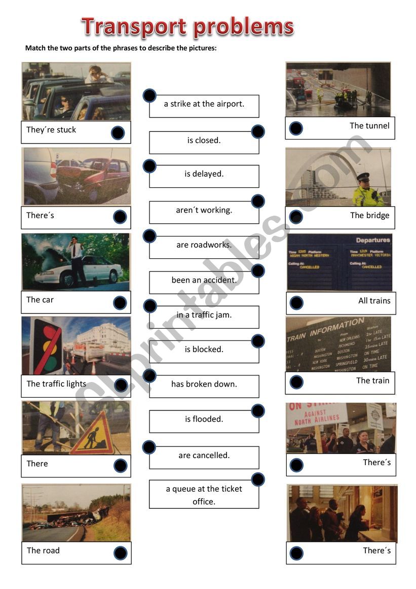 Transport problems worksheet