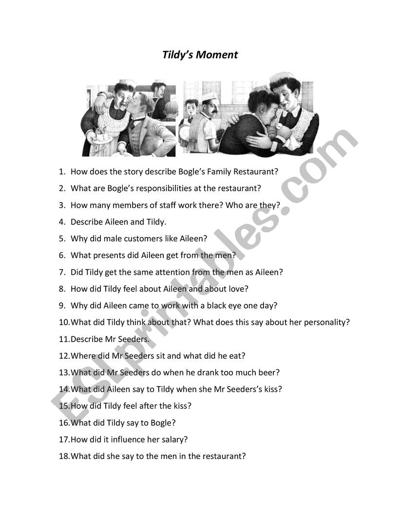 Tildy�s Moment worksheet