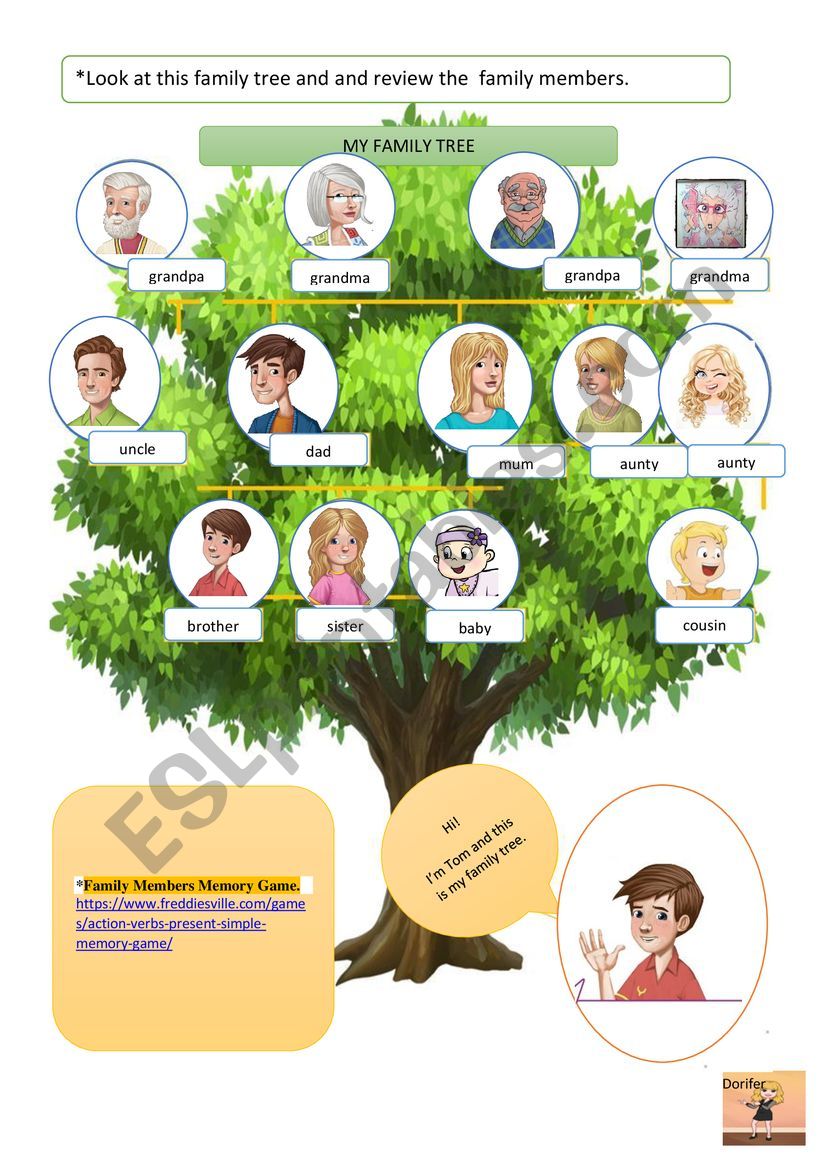 my family tree worksheet