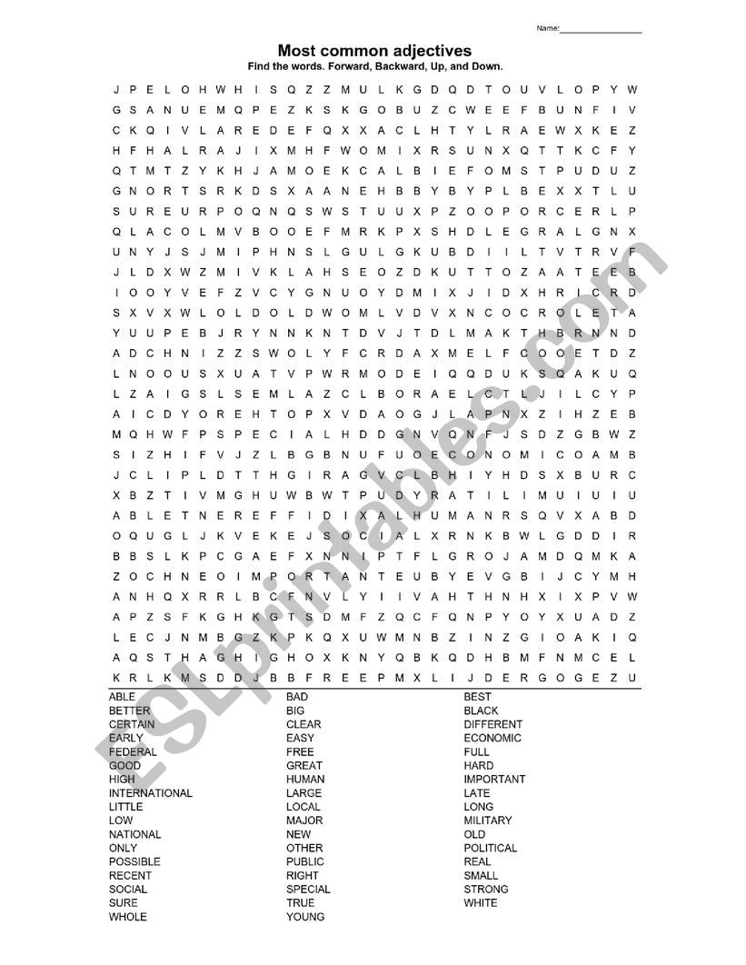 most-common-adjectives-word-search-answer-key-esl-worksheet-by-kroematt
