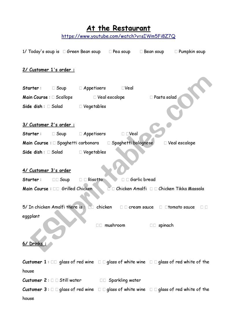 Listening skills worksheet