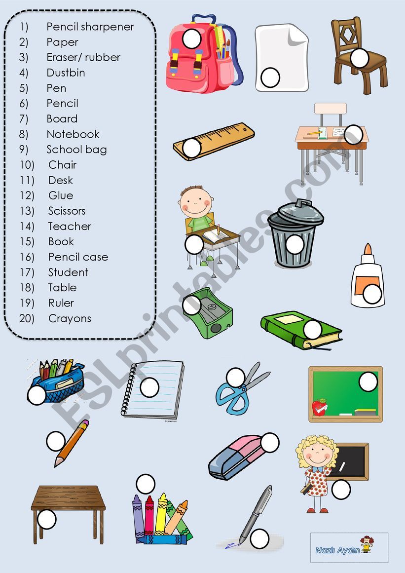 In The Classroom ESL Worksheet By Littlefatbaby