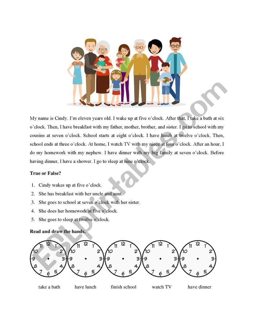 Routines worksheet