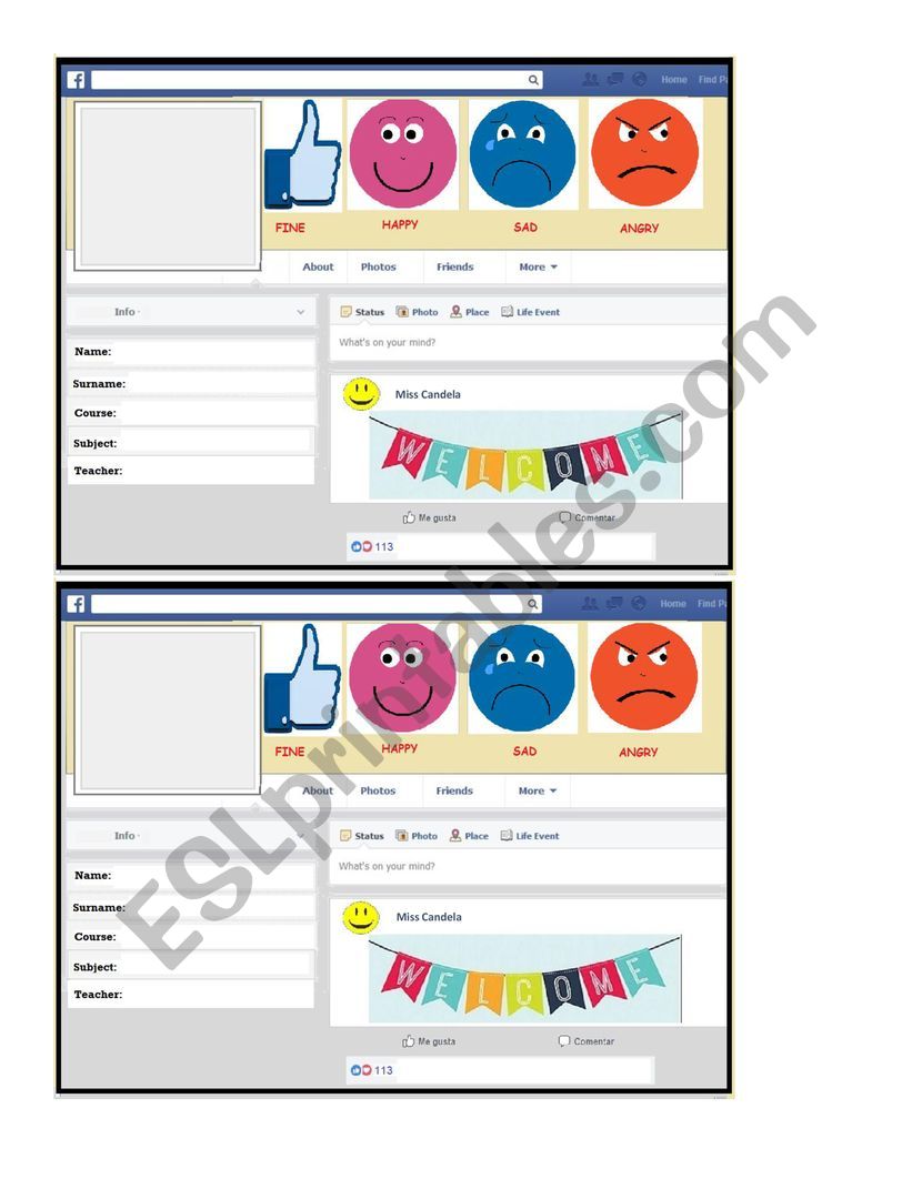 Profile worksheet worksheet