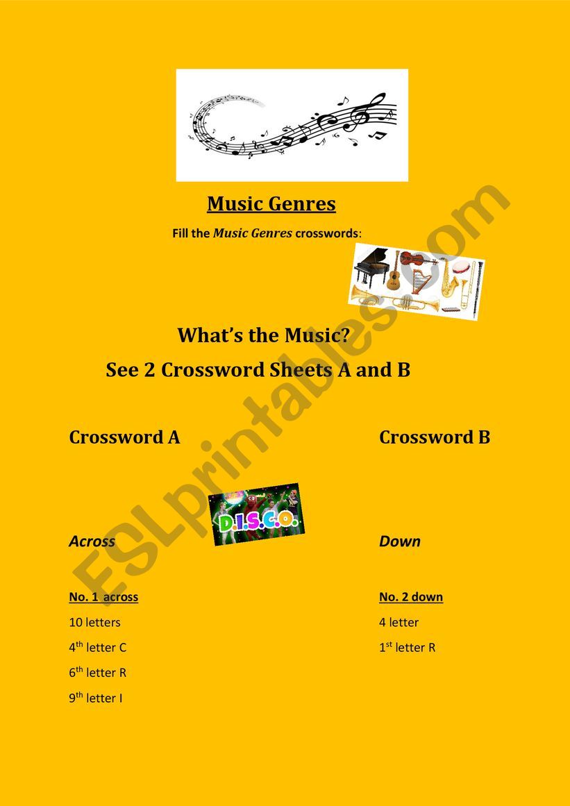 What�s the Music worksheet