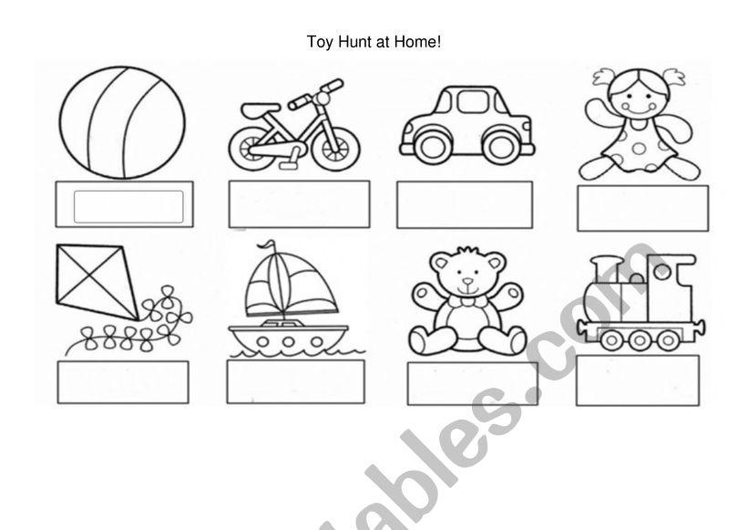 toy hunt at home worksheet