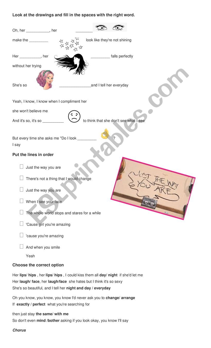 Songs in the Classroom worksheet