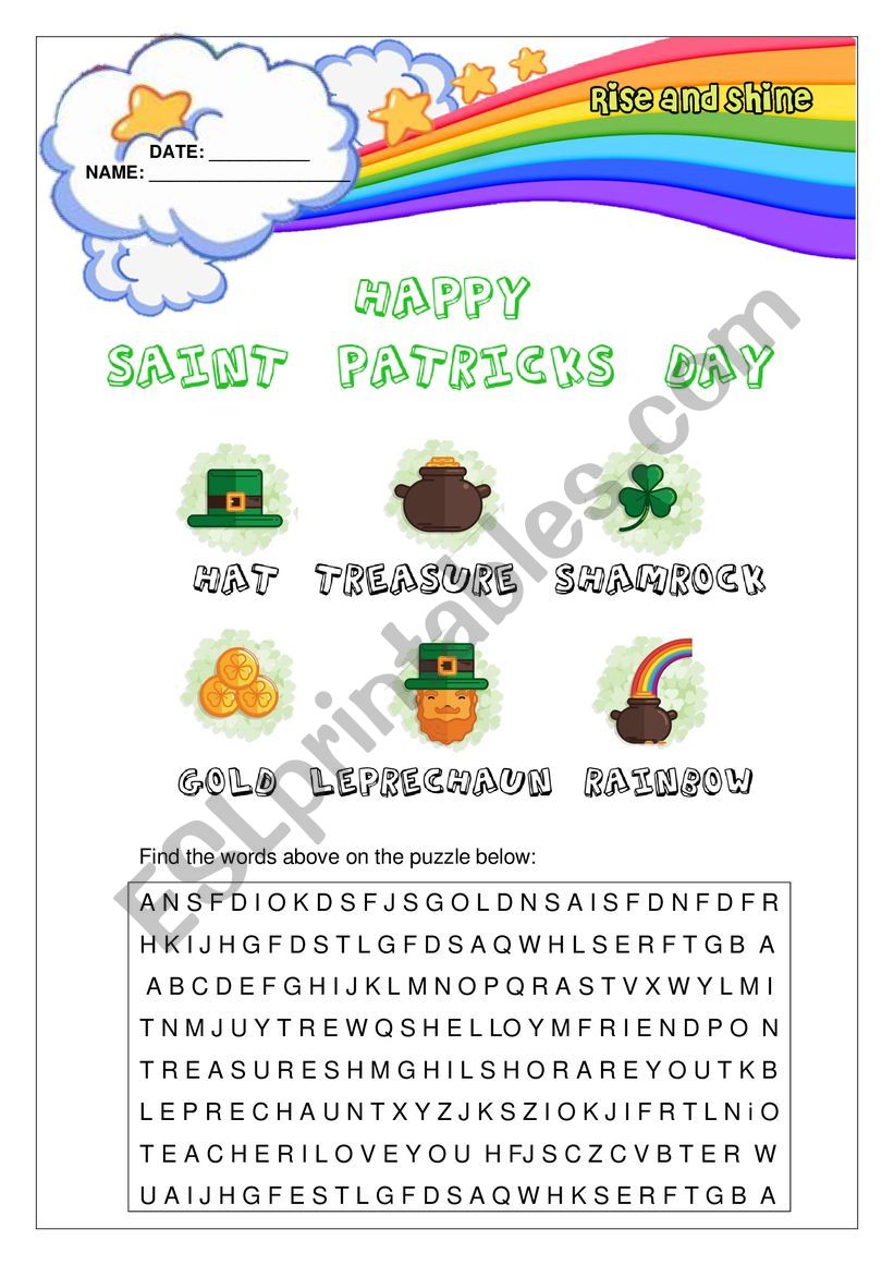 Saint Patrick�s Day Printable