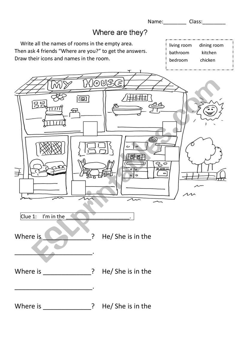 where are your friends? worksheet