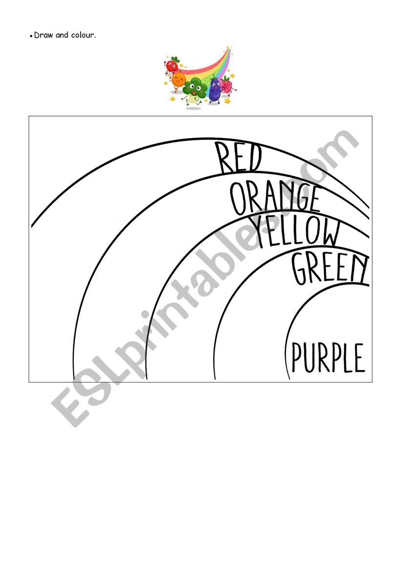 Eat a Rainbow worksheet