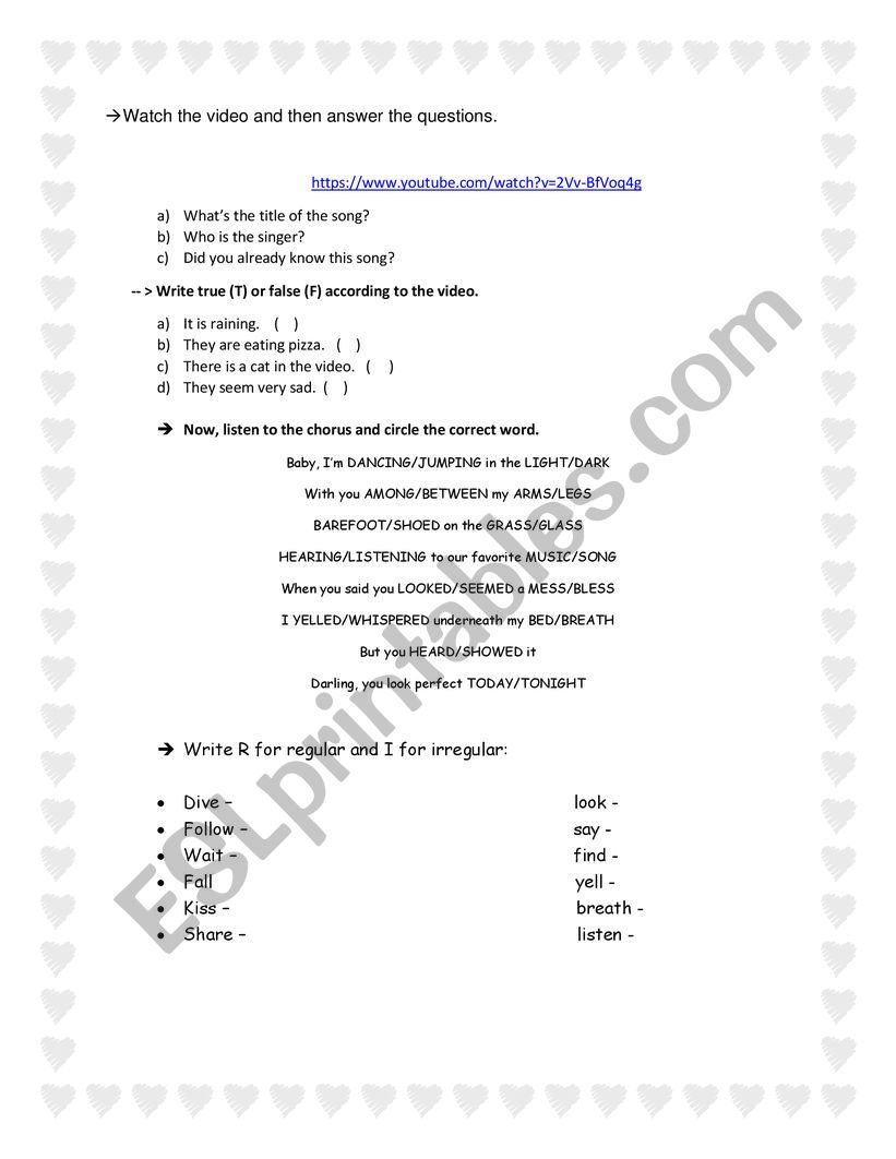 Perfect worksheet worksheet