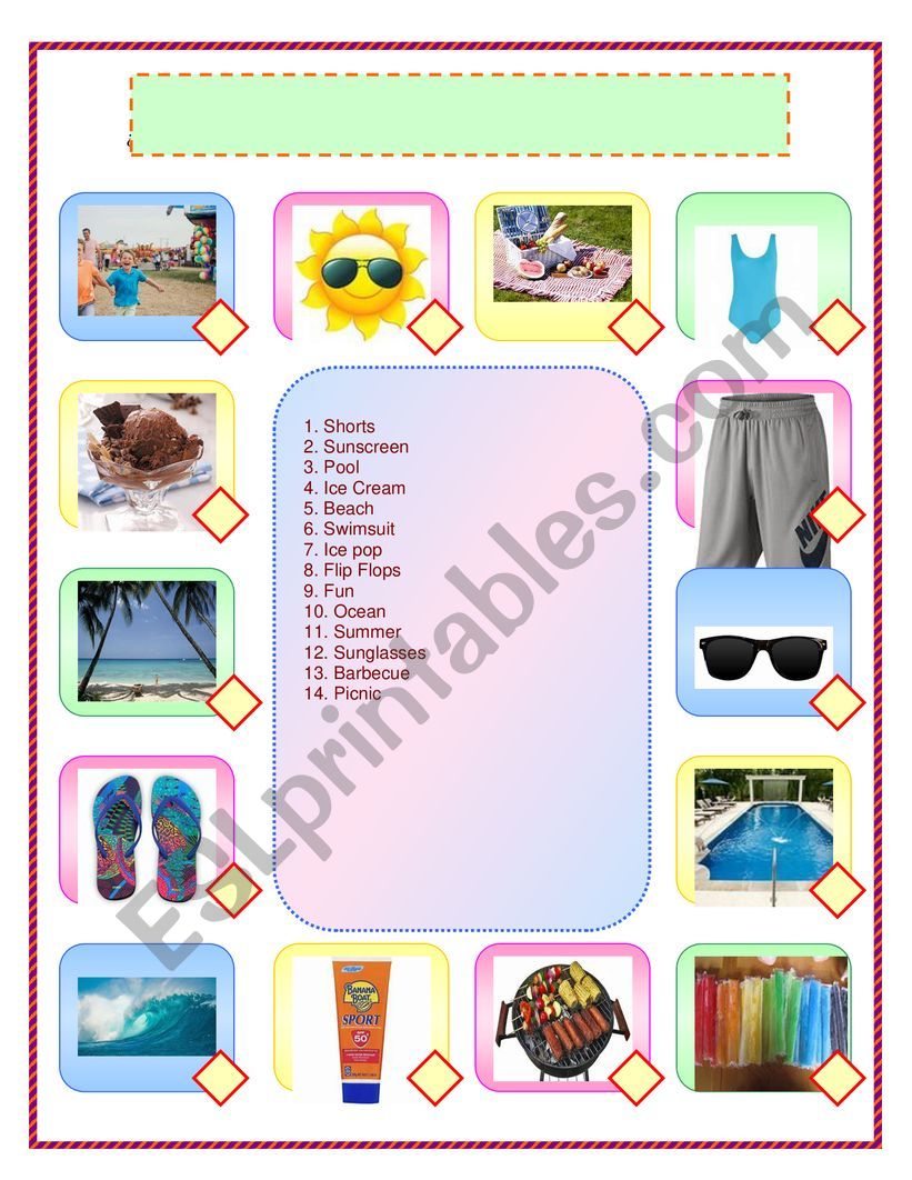 Label Word Number to picture  worksheet