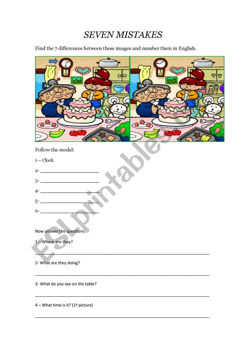 Seven Mistakes worksheet