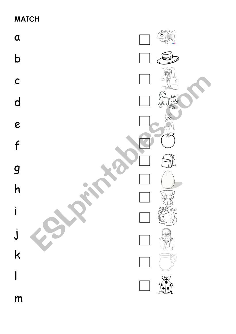 THE ALPHABET worksheet