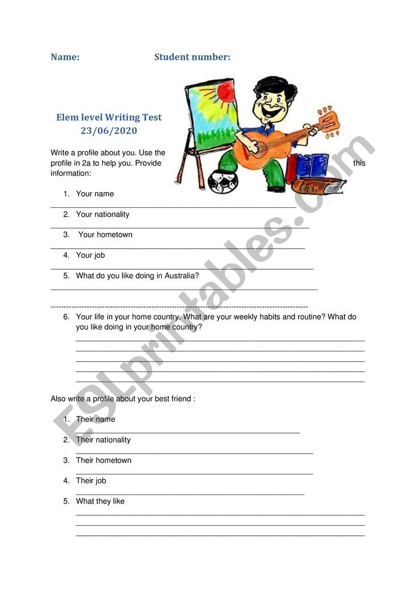 Timothy Synnott worksheet