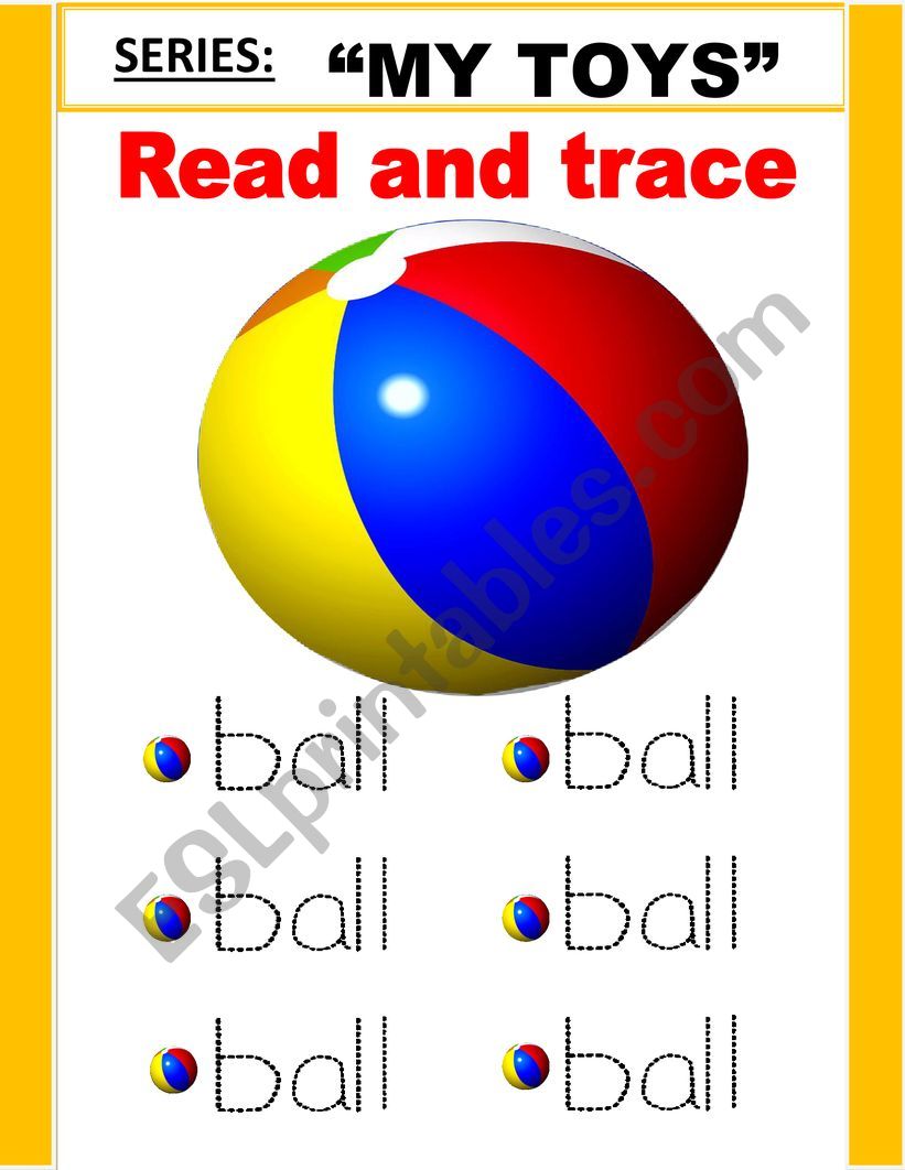 MY TOYS - BALL worksheet